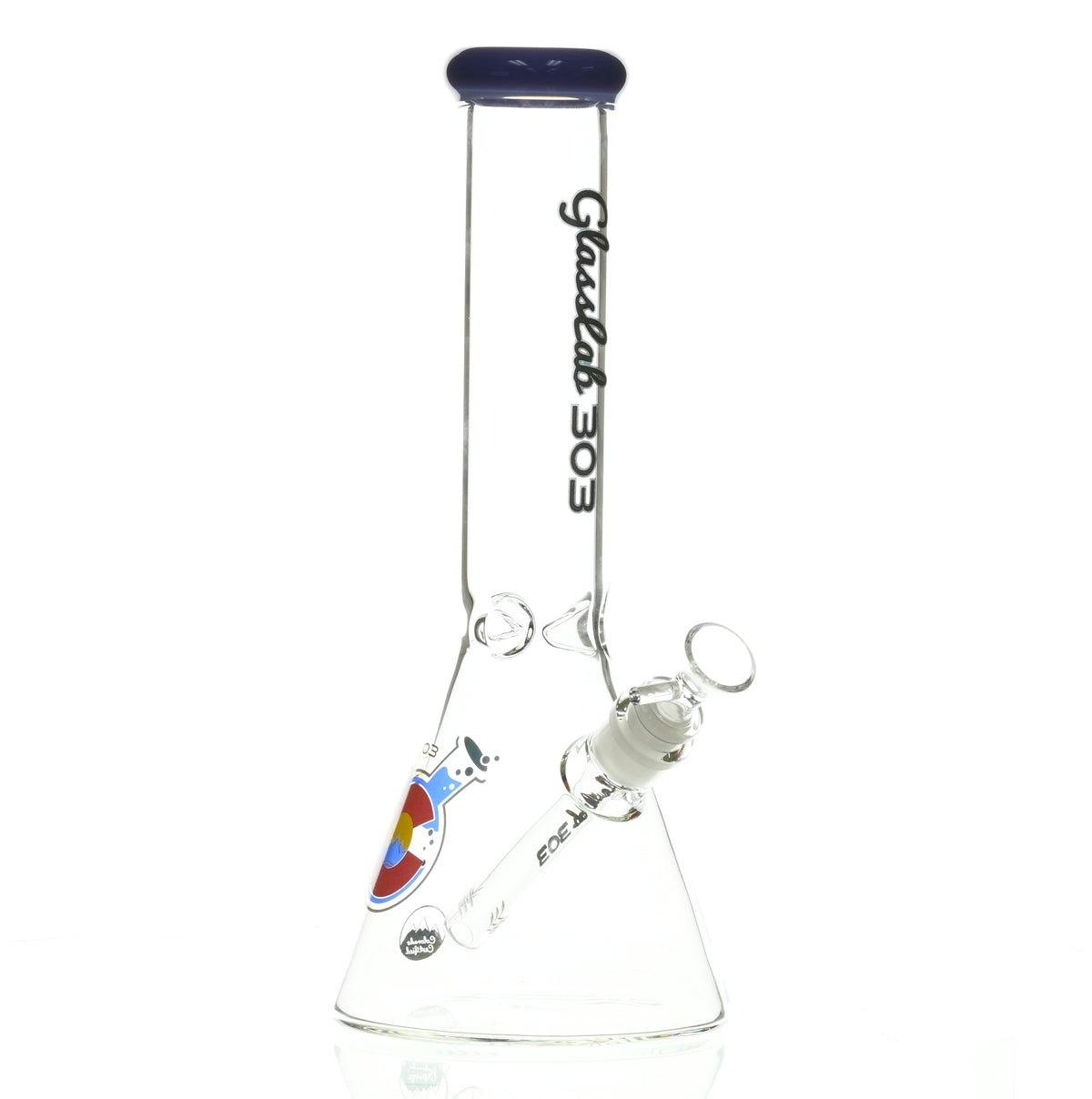 GLASSLAB 303 BEAKER PURPLE ACCENT - Smoke Spot Smoke Shop