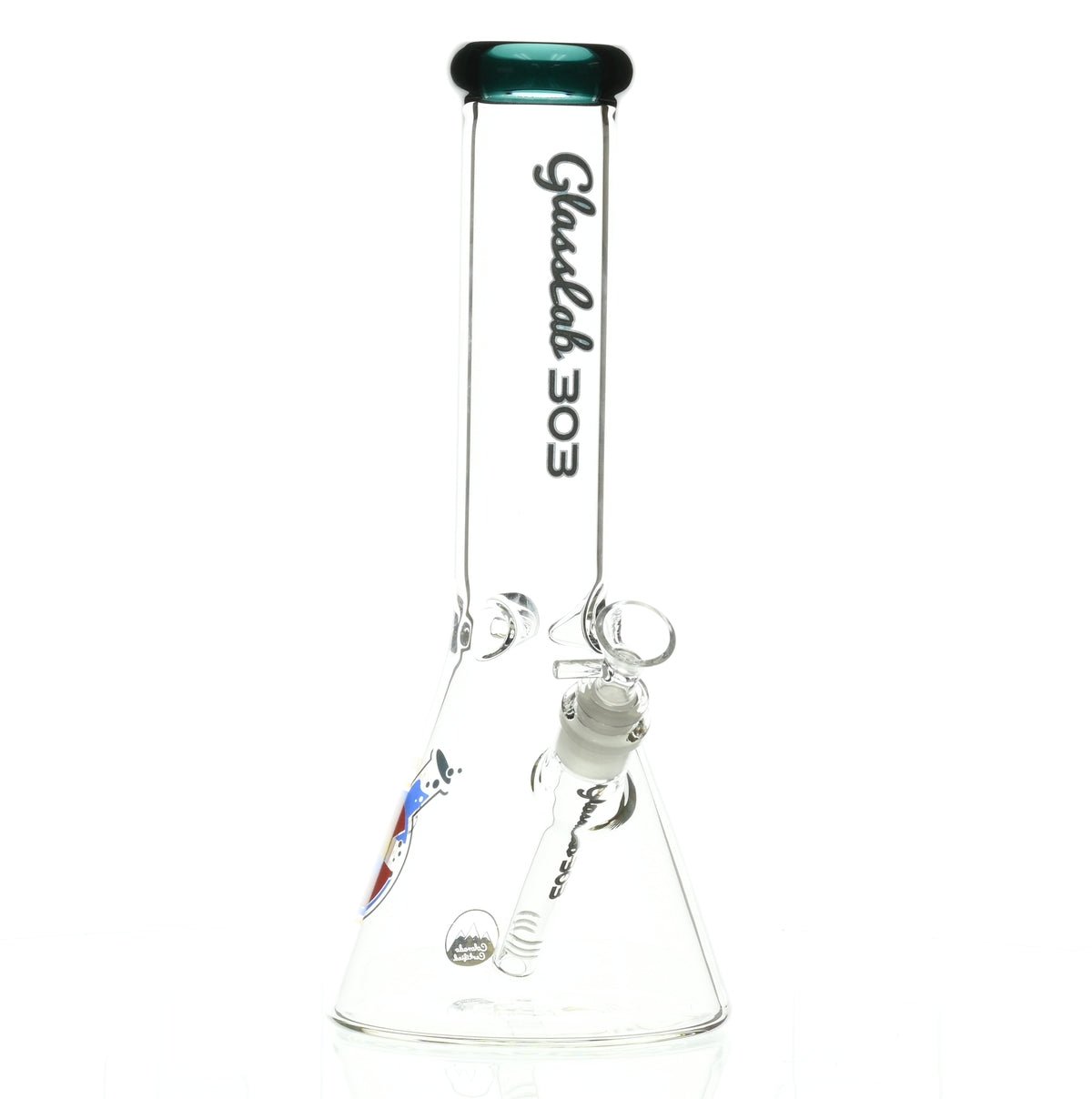 GLASSLAB 303 BEAKER TEAL GREEN ACCENT - Smoke Spot Smoke Shop