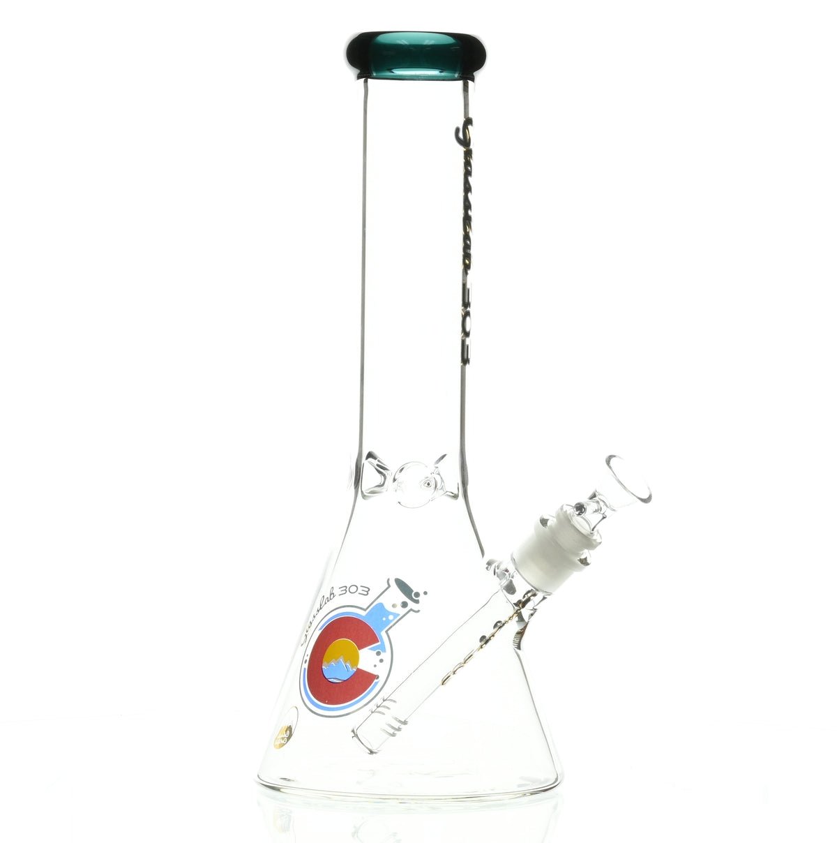 GLASSLAB 303 BEAKER TEAL GREEN ACCENT - Smoke Spot Smoke Shop