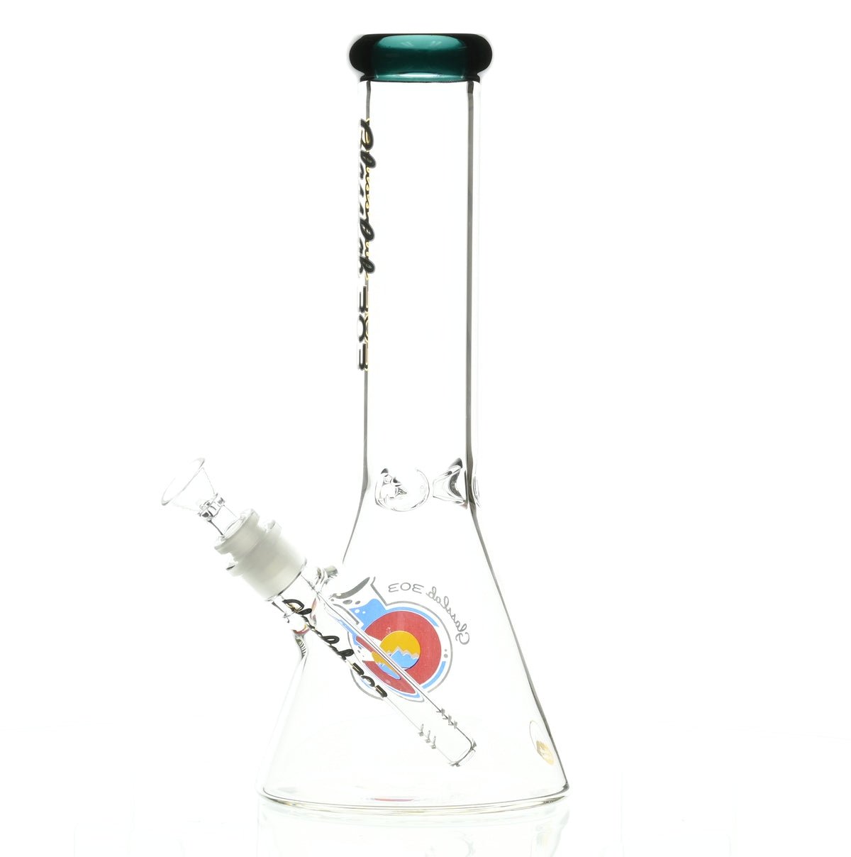 GLASSLAB 303 BEAKER TEAL GREEN ACCENT - Smoke Spot Smoke Shop