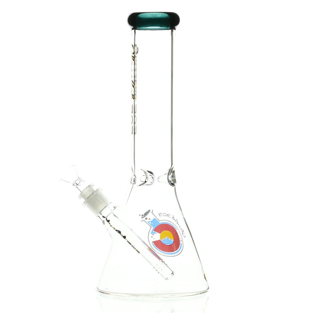 GLASSLAB 303 BEAKER TEAL GREEN ACCENT - Smoke Spot Smoke Shop