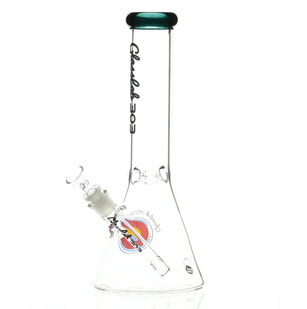 GLASSLAB 303 BEAKER TEAL GREEN ACCENT - Smoke Spot Smoke Shop