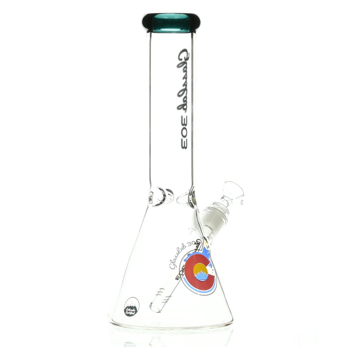 GLASSLAB 303 BEAKER TEAL GREEN ACCENT - Smoke Spot Smoke Shop