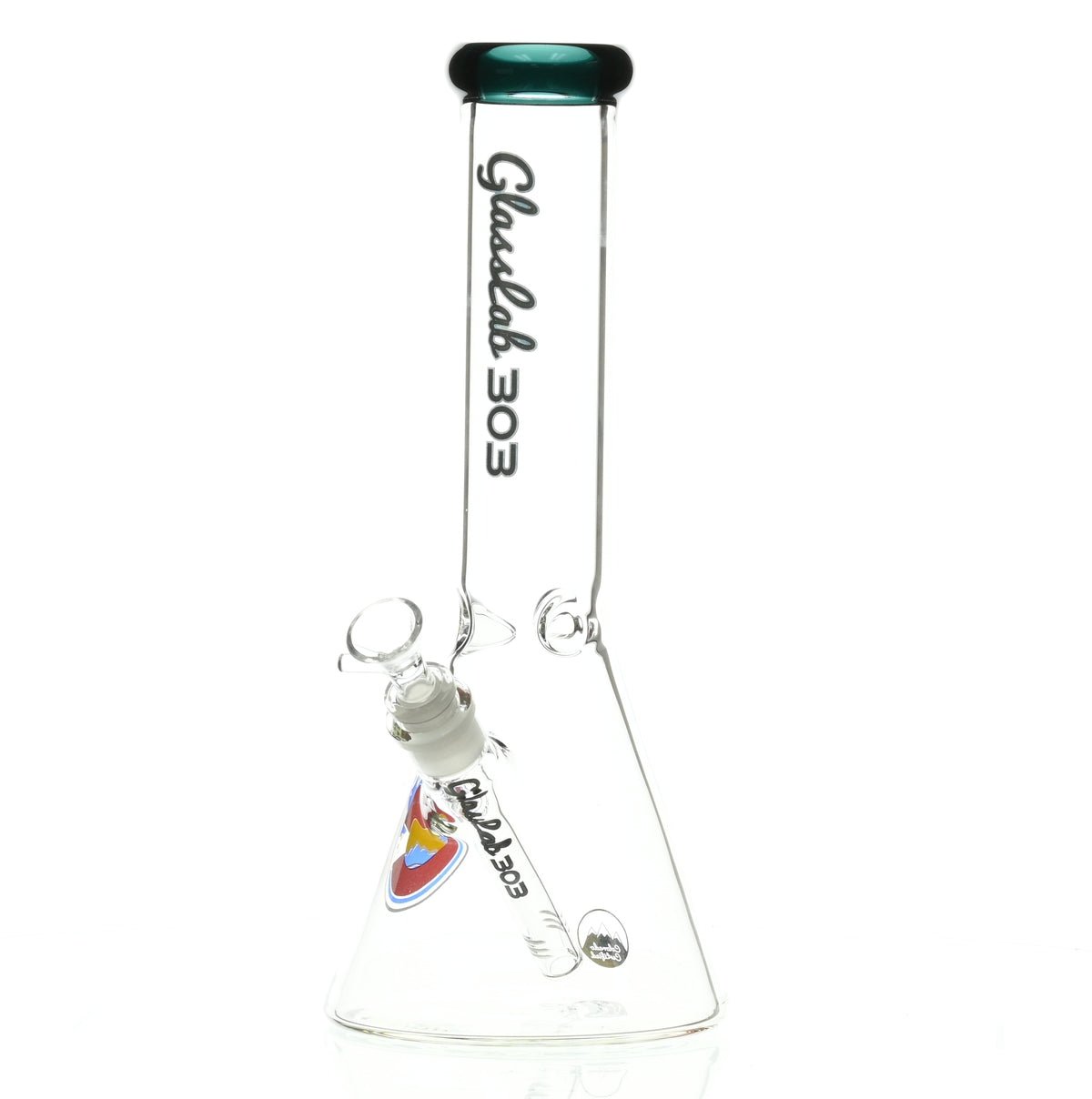 GLASSLAB 303 BEAKER TEAL GREEN ACCENT - Smoke Spot Smoke Shop