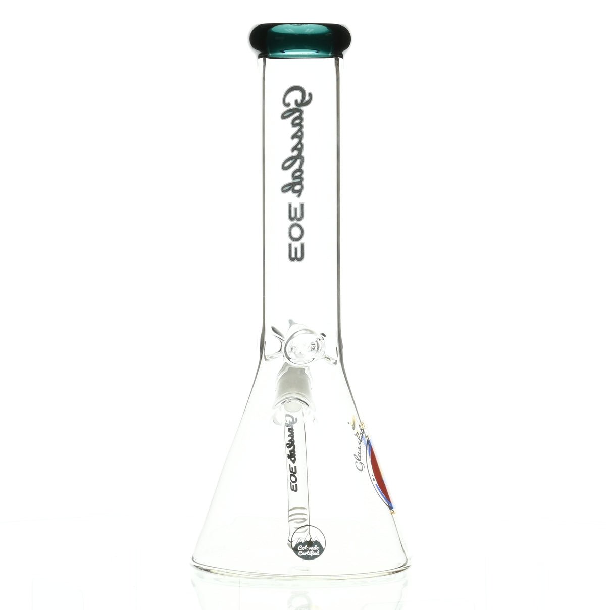 GLASSLAB 303 BEAKER TEAL GREEN ACCENT - Smoke Spot Smoke Shop