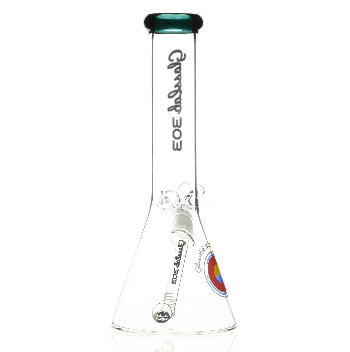 GLASSLAB 303 BEAKER TEAL GREEN ACCENT - Smoke Spot Smoke Shop