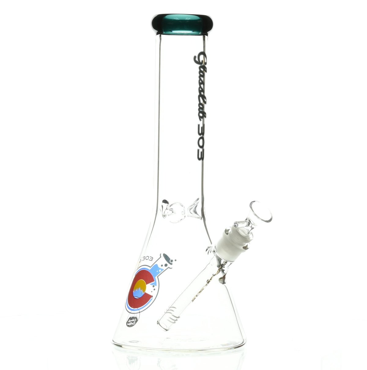 GLASSLAB 303 BEAKER TEAL GREEN ACCENT - Smoke Spot Smoke Shop