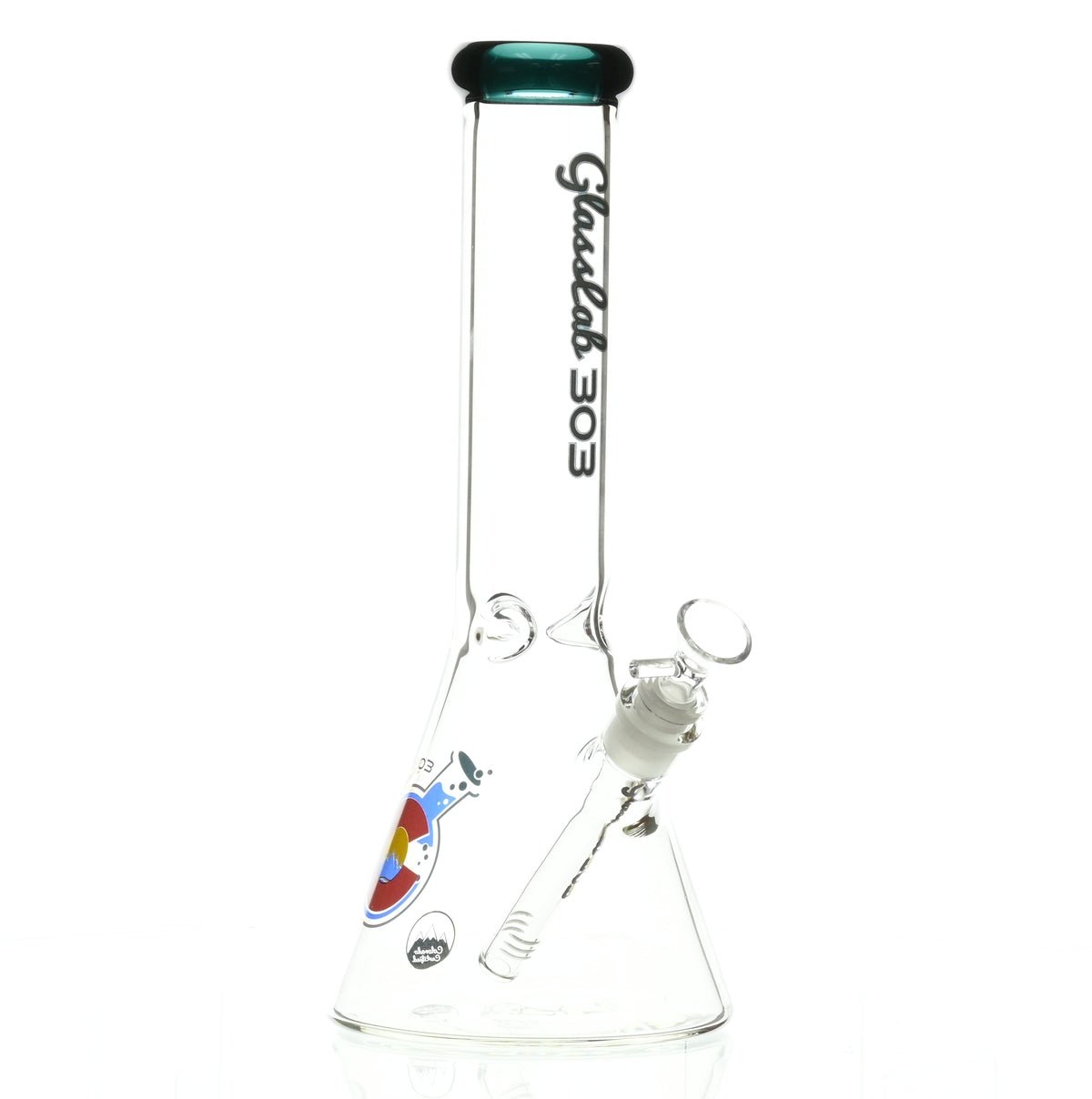 GLASSLAB 303 BEAKER TEAL GREEN ACCENT - Smoke Spot Smoke Shop