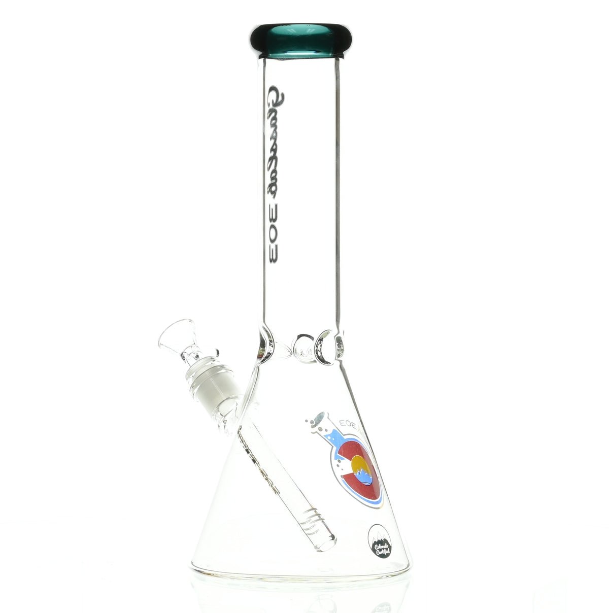 GLASSLAB 303 BEAKER TEAL GREEN ACCENT - Smoke Spot Smoke Shop