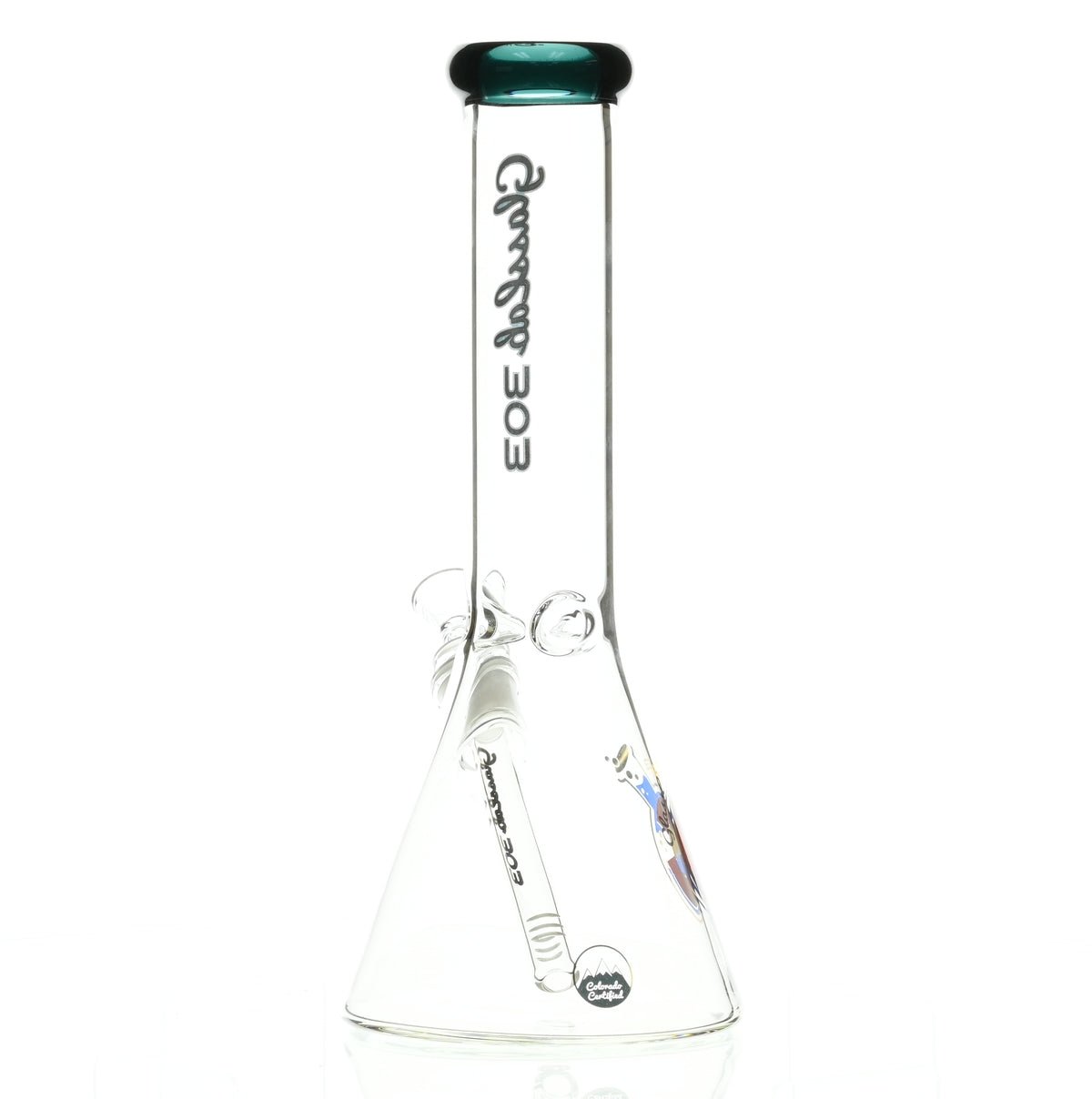 GLASSLAB 303 BEAKER TEAL GREEN ACCENT - Smoke Spot Smoke Shop