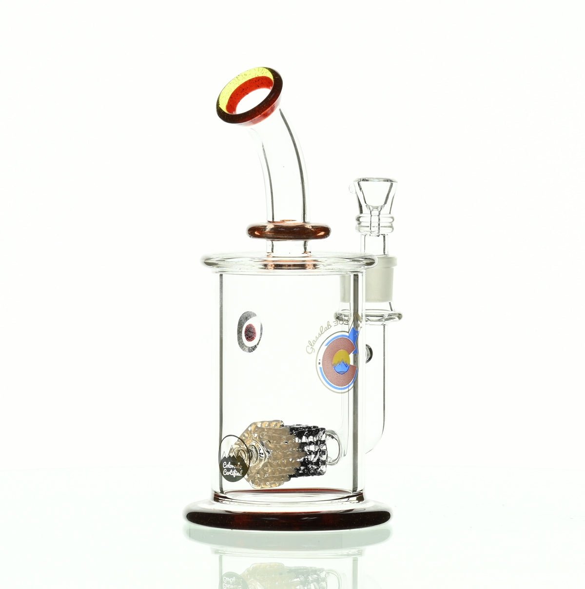 GLASSLAB 303 CAM 04 INLINE MATRIX CLEAR BLUE/RUBY RED - Smoke Spot Smoke Shop