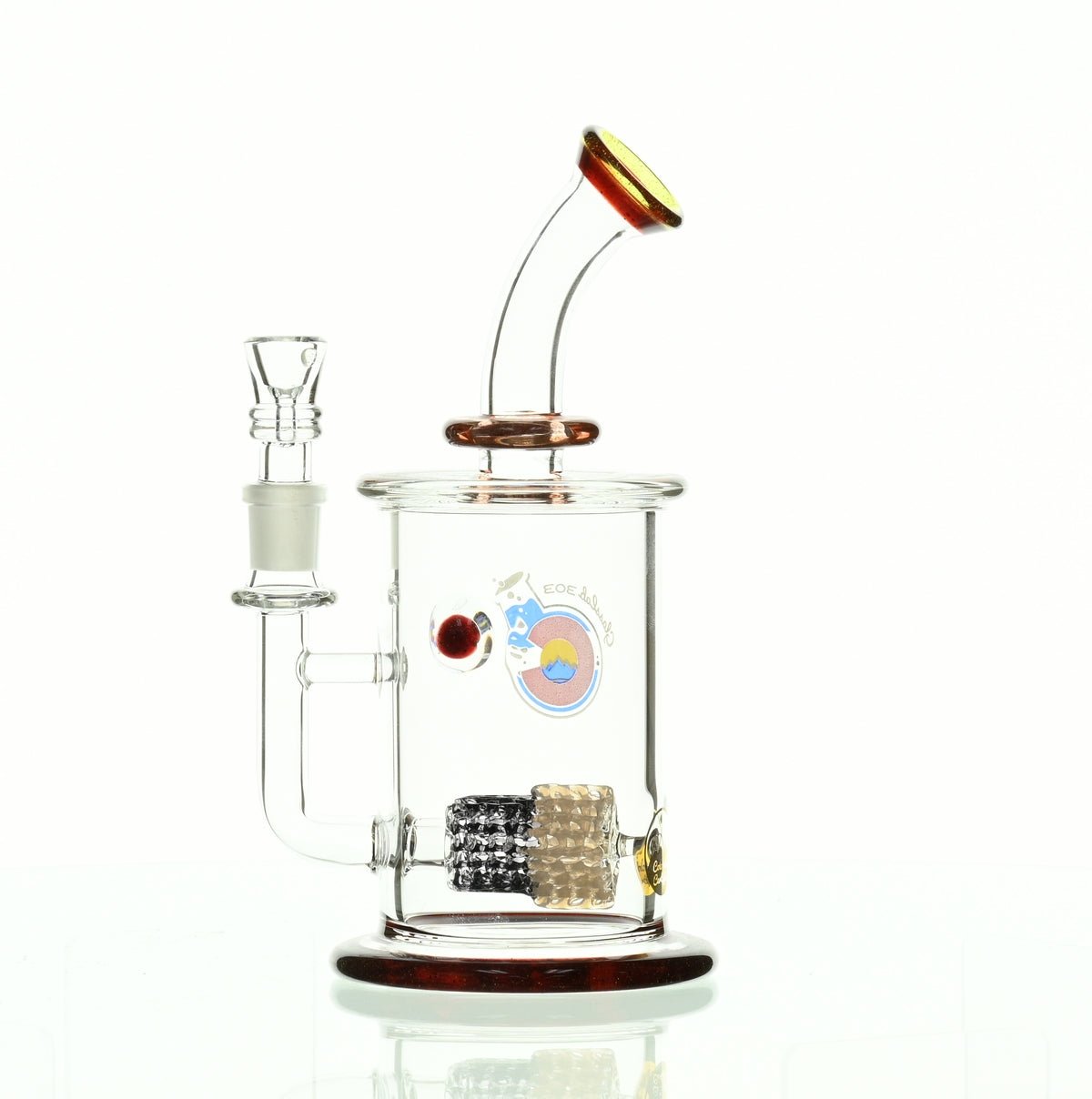 GLASSLAB 303 CAM 04 INLINE MATRIX CLEAR BLUE/RUBY RED - Smoke Spot Smoke Shop