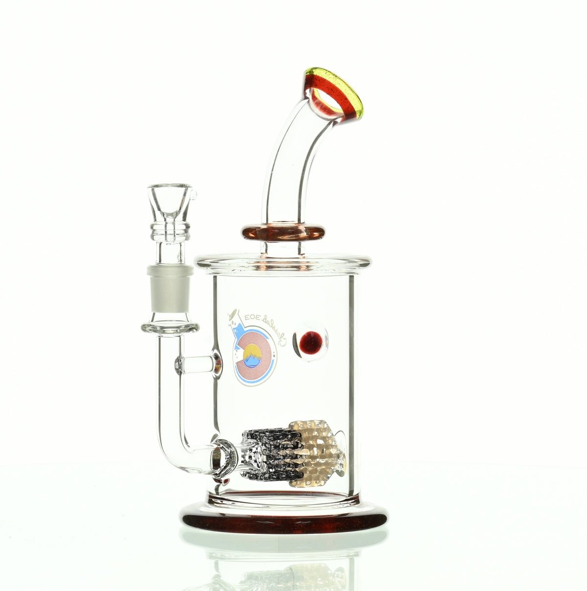 GLASSLAB 303 CAM 04 INLINE MATRIX CLEAR BLUE/RUBY RED - Smoke Spot Smoke Shop