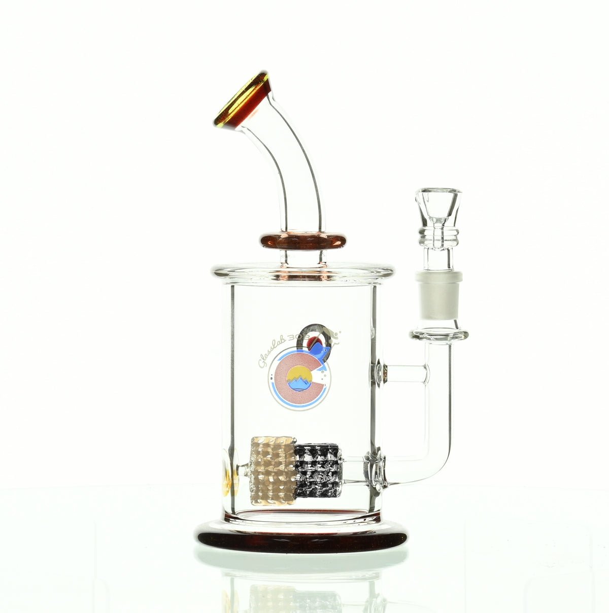 GLASSLAB 303 CAM 04 INLINE MATRIX CLEAR BLUE/RUBY RED - Smoke Spot Smoke Shop
