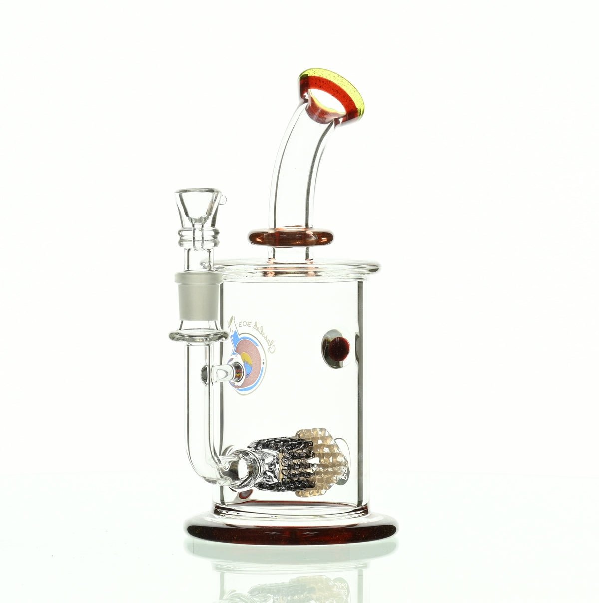 GLASSLAB 303 CAM 04 INLINE MATRIX CLEAR BLUE/RUBY RED - Smoke Spot Smoke Shop