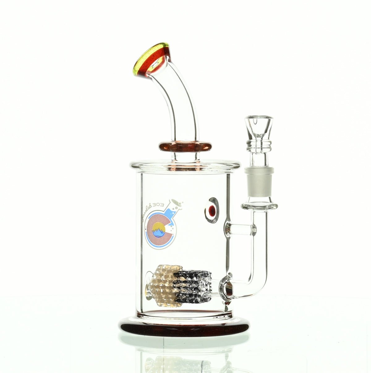 GLASSLAB 303 CAM 04 INLINE MATRIX CLEAR BLUE/RUBY RED - Smoke Spot Smoke Shop