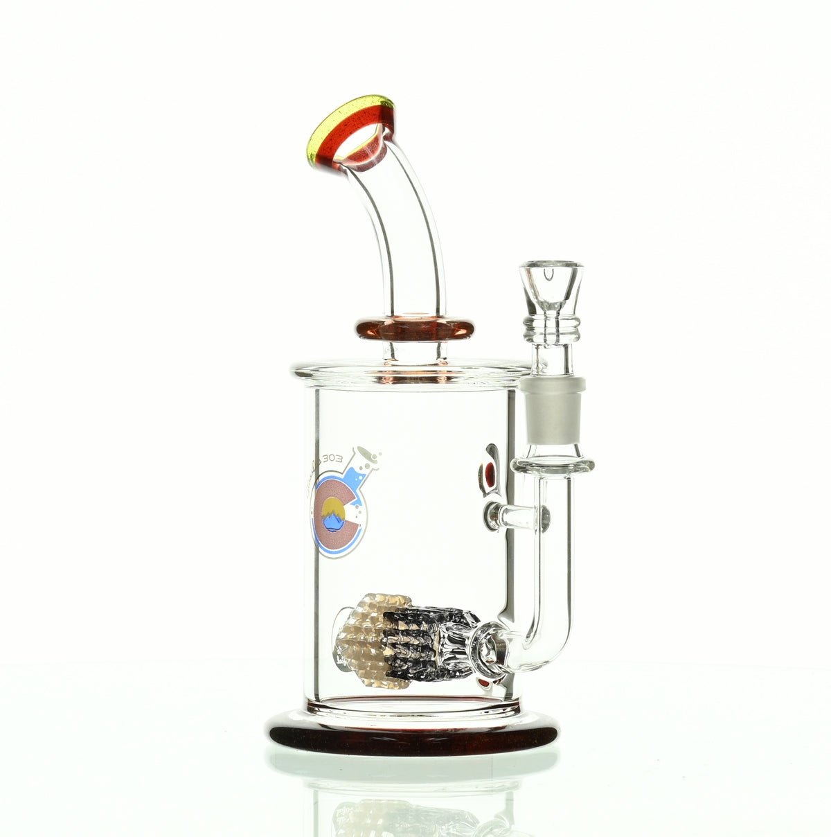 GLASSLAB 303 CAM 04 INLINE MATRIX CLEAR BLUE/RUBY RED - Smoke Spot Smoke Shop