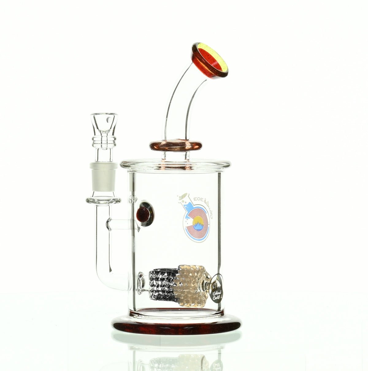 GLASSLAB 303 CAM 04 INLINE MATRIX CLEAR BLUE/RUBY RED - Smoke Spot Smoke Shop