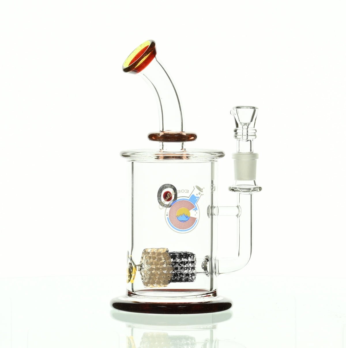 GLASSLAB 303 CAM 04 INLINE MATRIX CLEAR BLUE/RUBY RED - Smoke Spot Smoke Shop