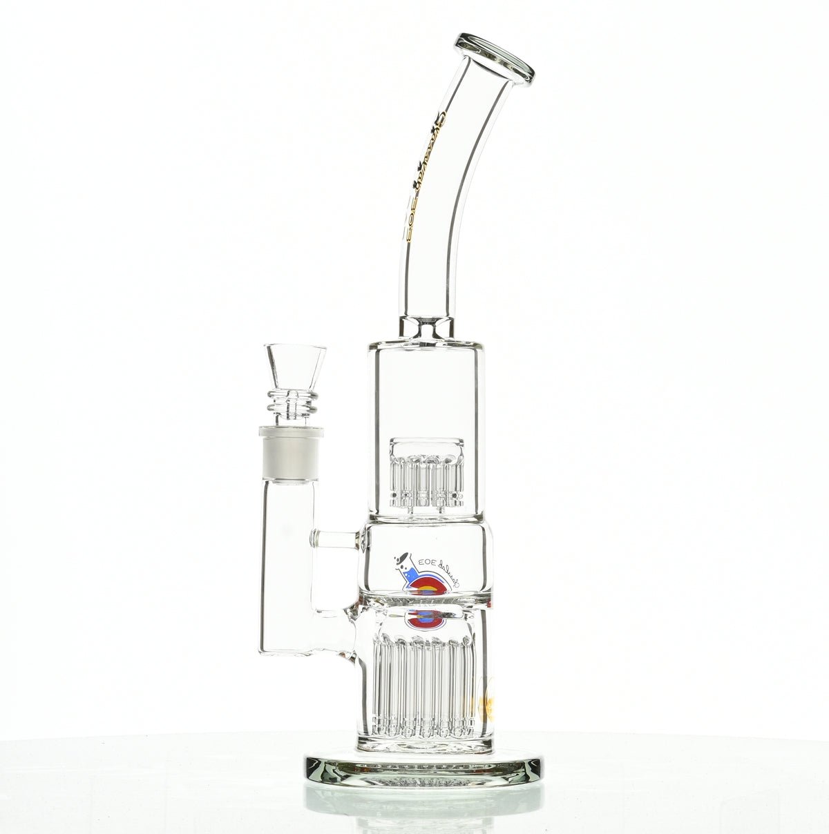 Close-up of GLASSLAB 303 Black Accents Waterpipe Rig joint