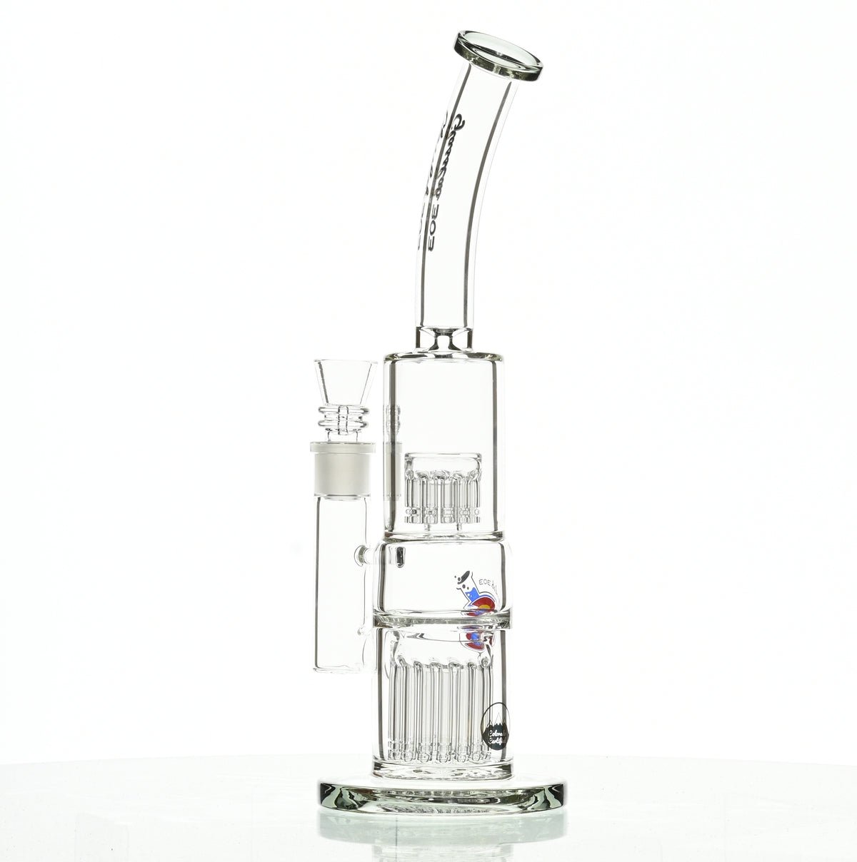 GLASSLAB 303 Black Accents Waterpipe Rig elegant black design