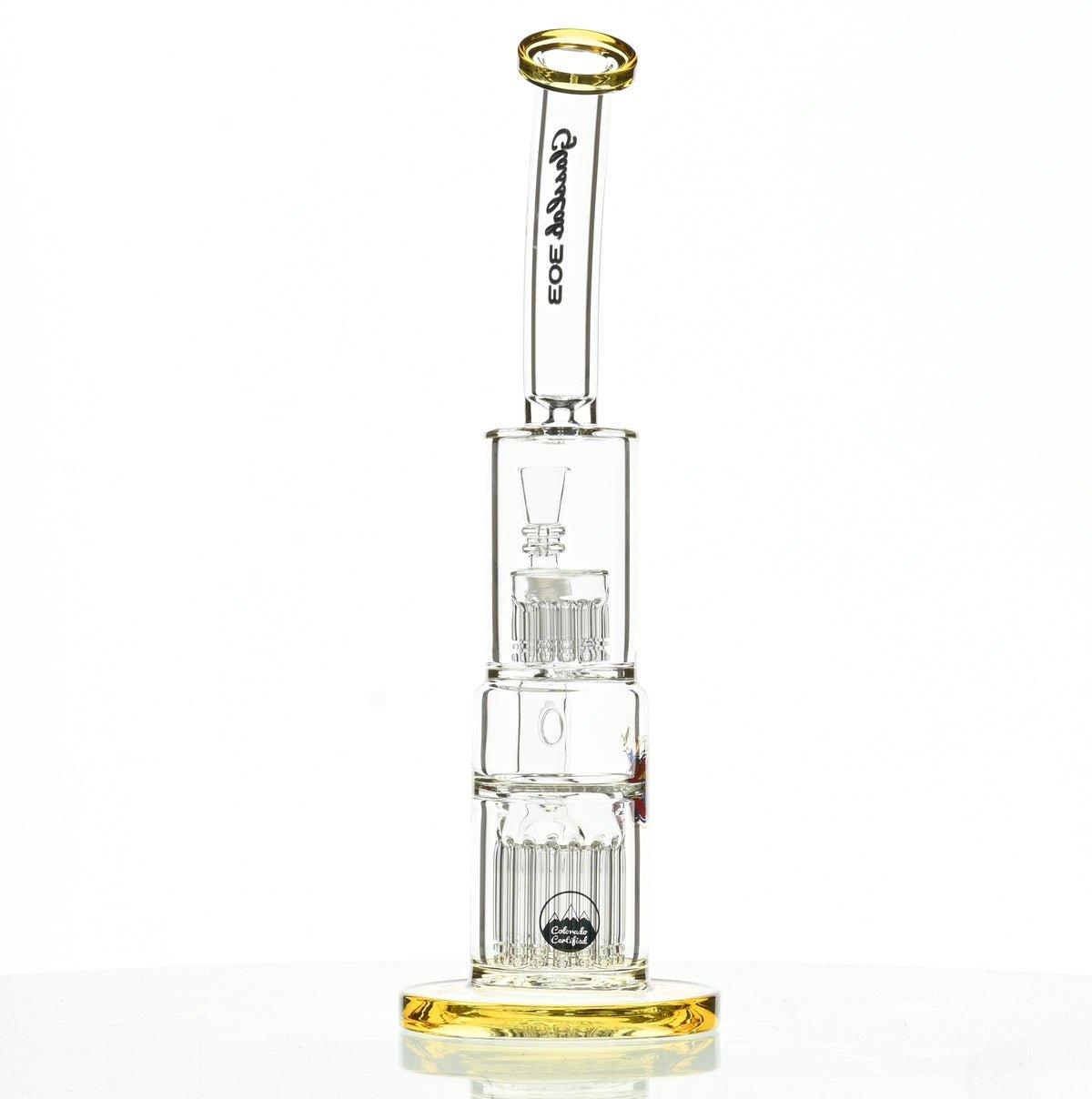 GLASSLAB 303 Gold Accents waterpipe rig with 18mm joint by Glass Lab 303