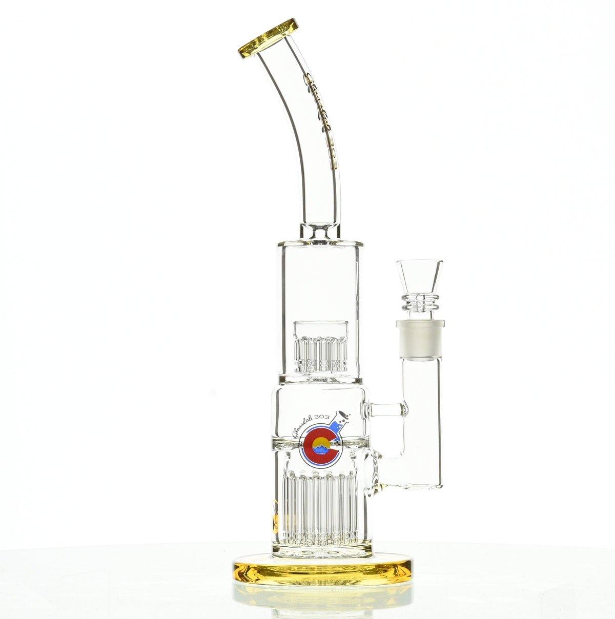 GLASSLAB 303 Gold Accents waterpipe rig full view