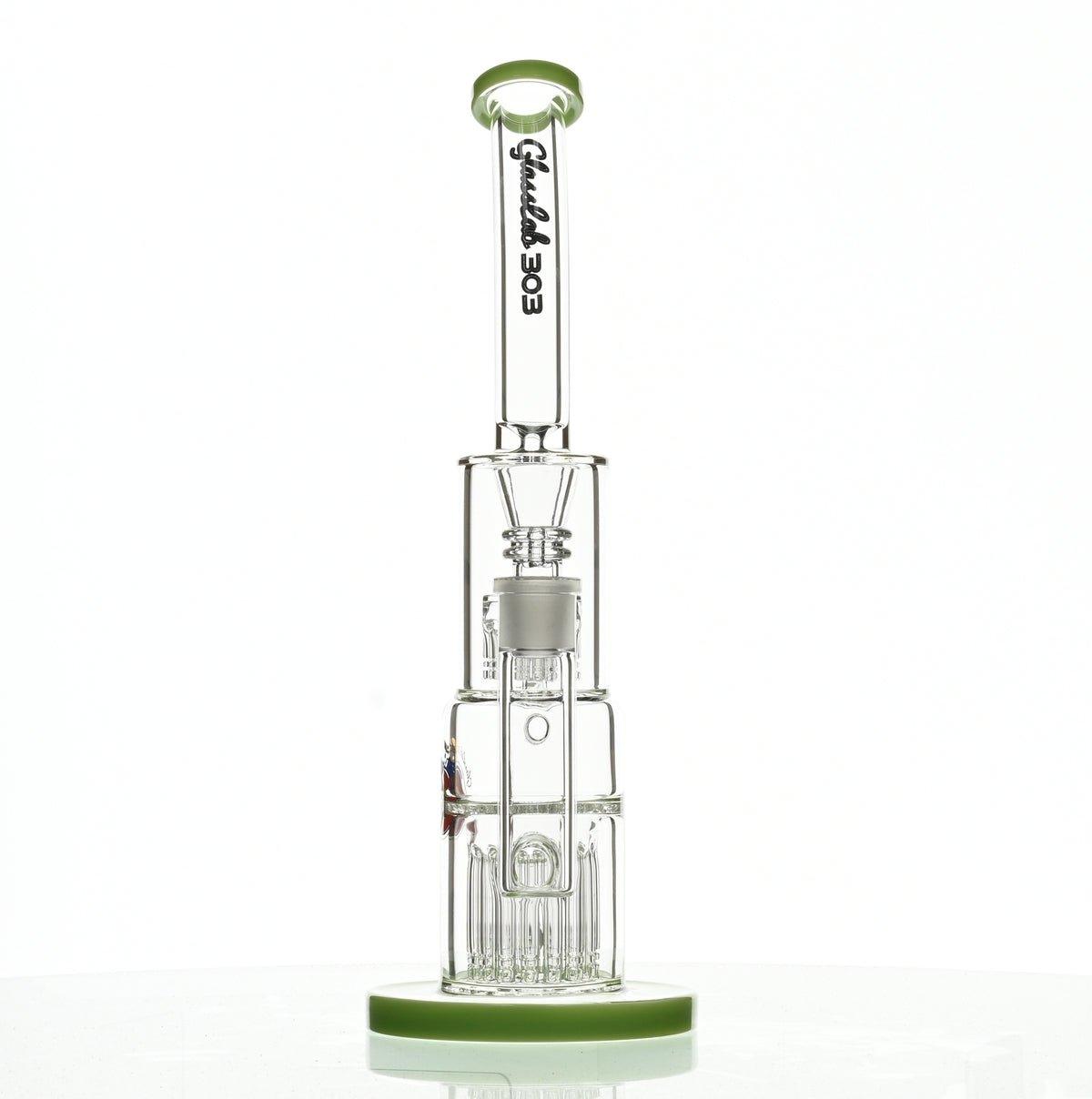 GLASSLAB 303 GLBCTR MILKY GREEN ACCENTS - Smoke Spot Smoke Shop