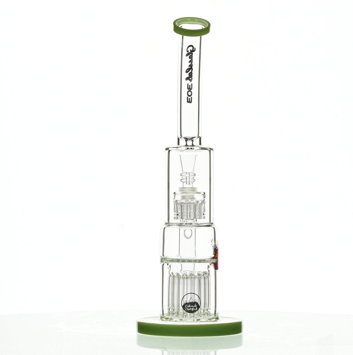 GLASSLAB 303 GLBCTR MILKY GREEN ACCENTS - Smoke Spot Smoke Shop