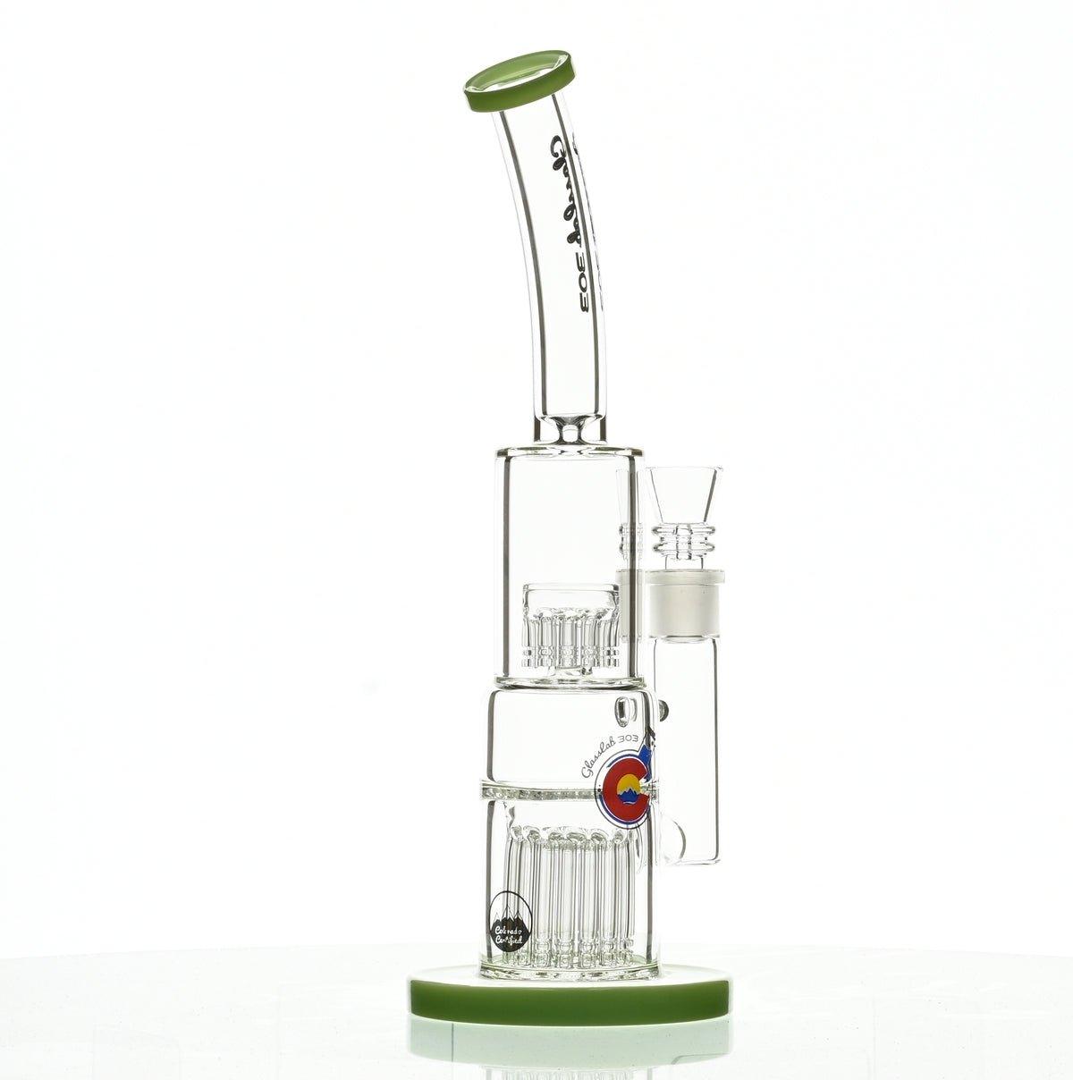 GLASSLAB 303 GLBCTR MILKY GREEN ACCENTS - Smoke Spot Smoke Shop