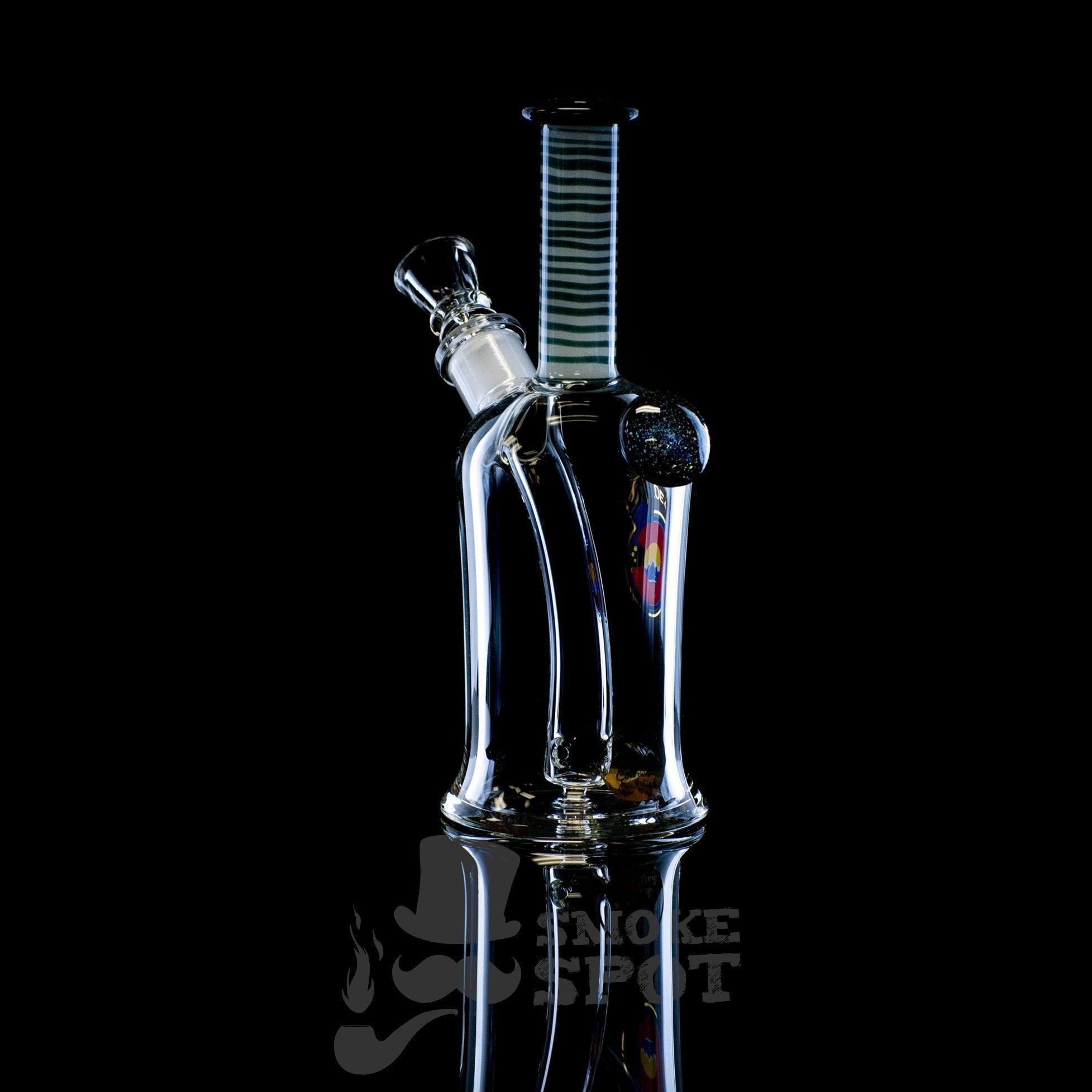 Glasslab 303 heady can 02 A Green White black mouth piece - Smoke Spot Smoke Shop