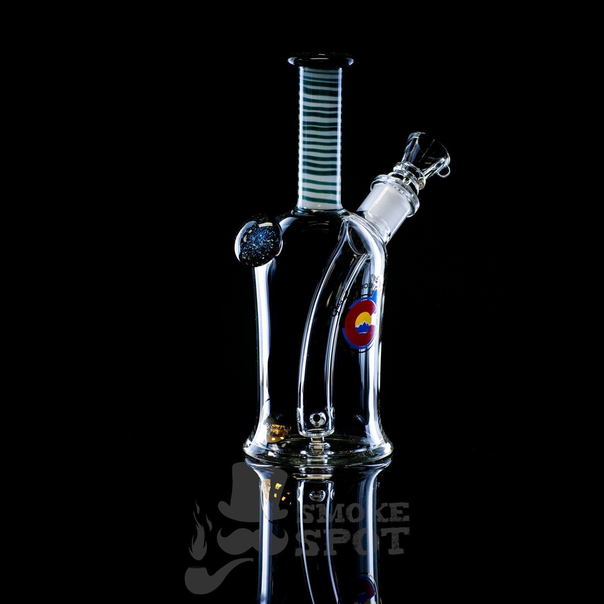 Glasslab 303 heady can 02 A Green White black mouth piece - Smoke Spot Smoke Shop