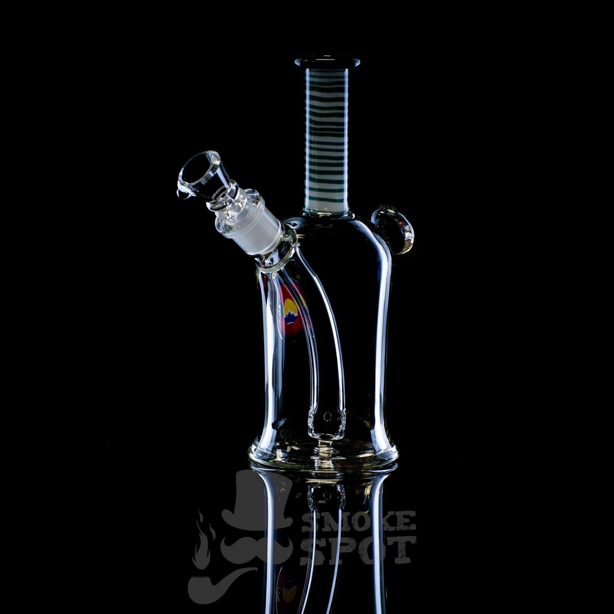 Glasslab 303 heady can 02 A Green White black mouth piece - Smoke Spot Smoke Shop