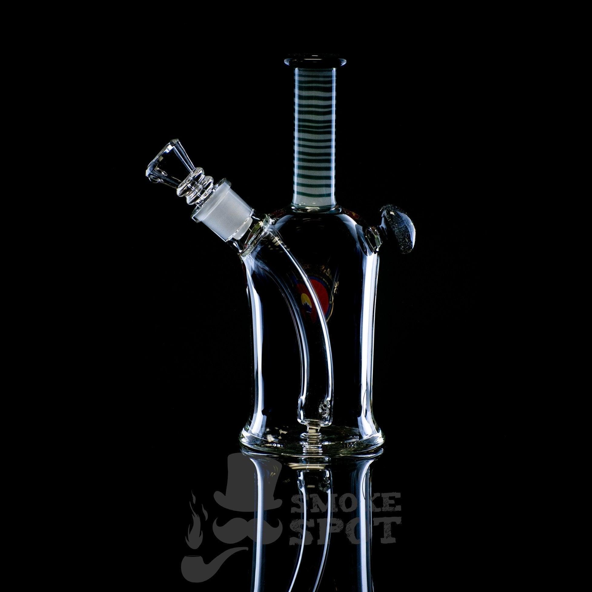 Glasslab 303 heady can 02 A Green White black mouth piece - Smoke Spot Smoke Shop