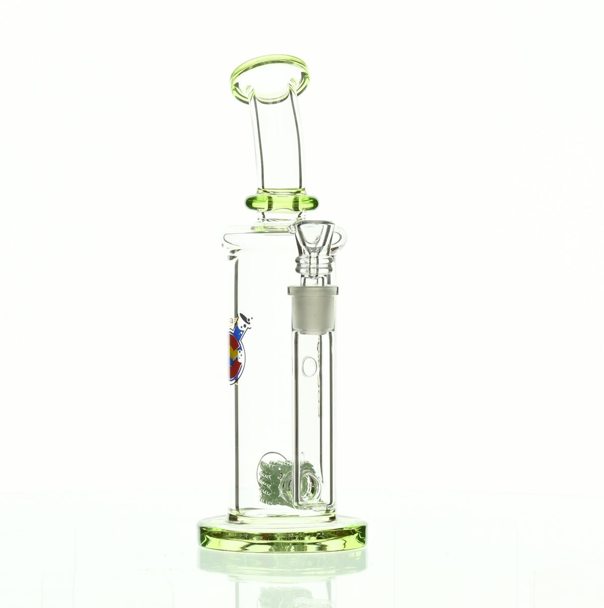 GLASSLAB 303 INLINE MATRIX CLEAR GREEN ACCENTS - Smoke Spot Smoke Shop