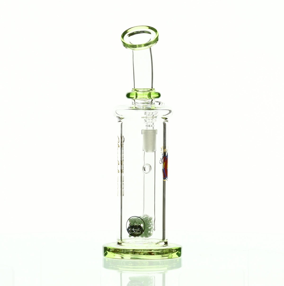 GLASSLAB 303 INLINE MATRIX CLEAR GREEN ACCENTS - Smoke Spot Smoke Shop
