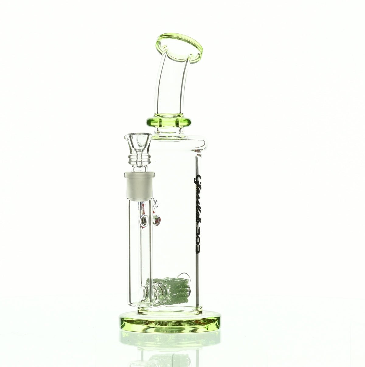 GLASSLAB 303 INLINE MATRIX CLEAR GREEN ACCENTS - Smoke Spot Smoke Shop