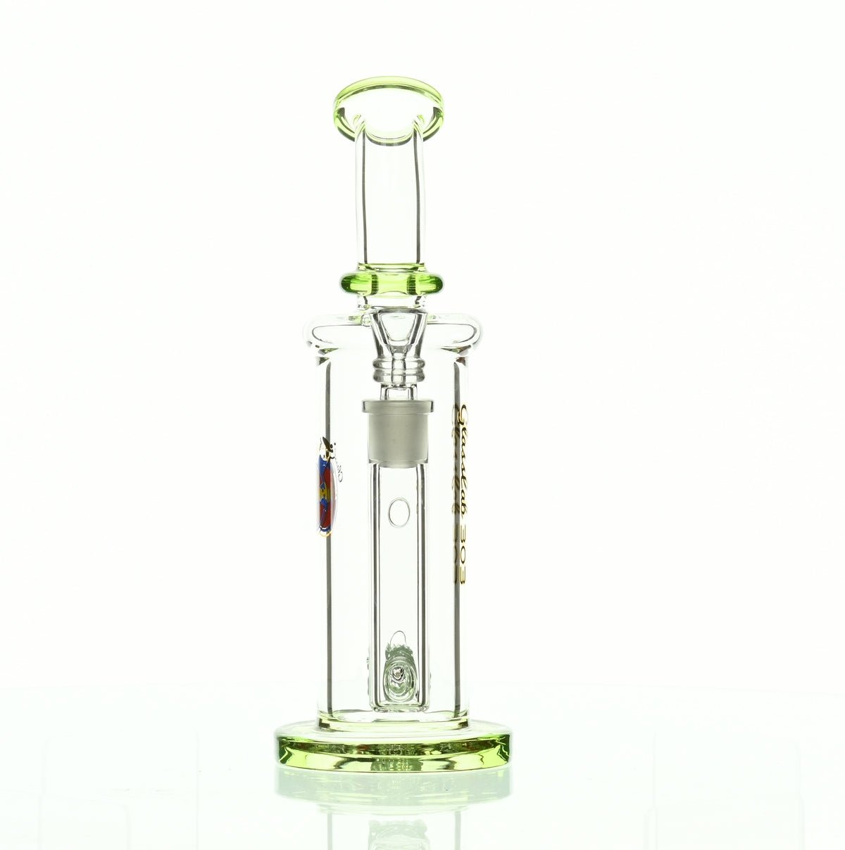 GLASSLAB 303 INLINE MATRIX CLEAR GREEN ACCENTS - Smoke Spot Smoke Shop