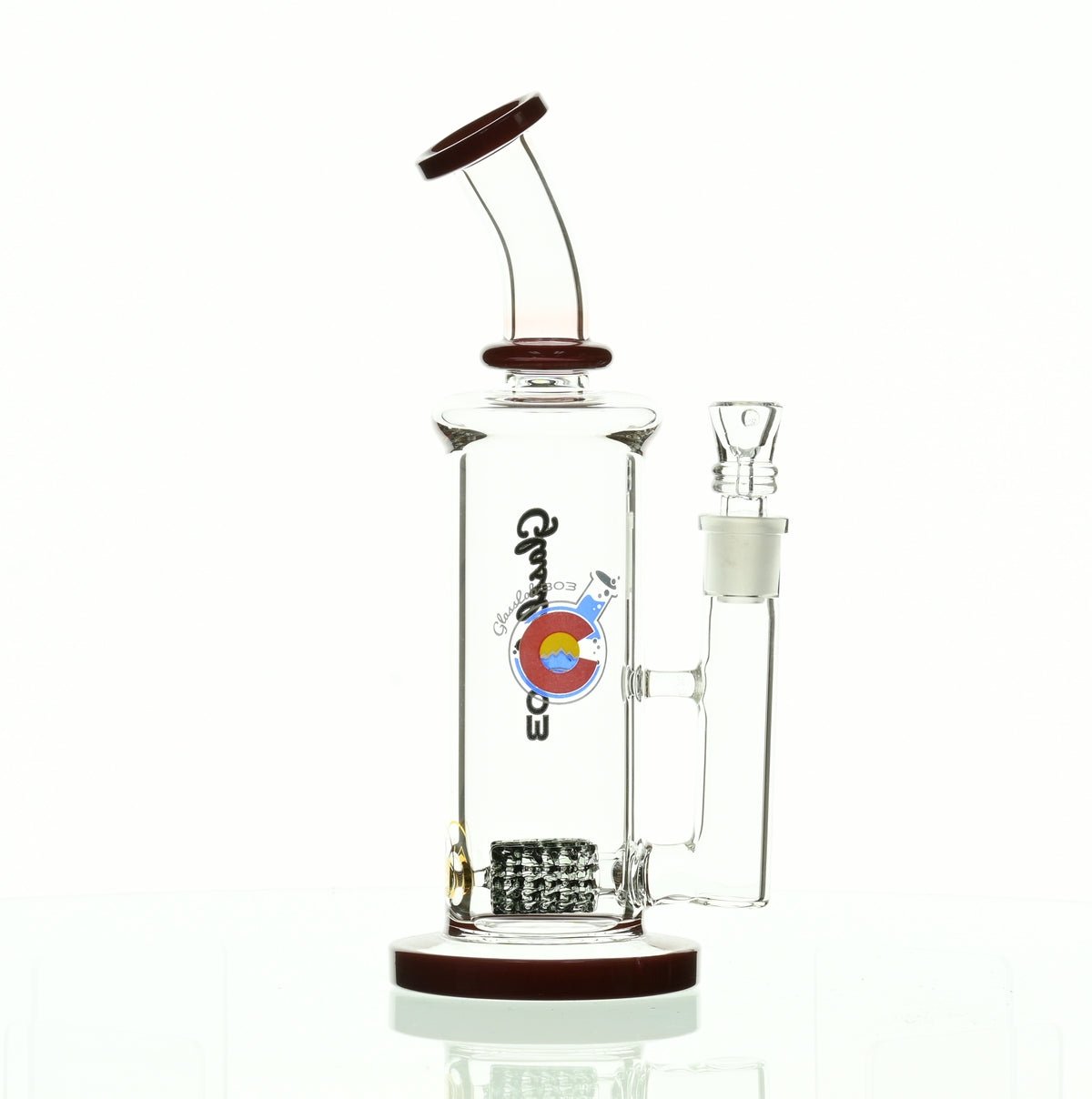 GLASSLAB 303 Inline Matrix Red Accents Waterpipe Rig - Smoke Spot Smoke Shop
