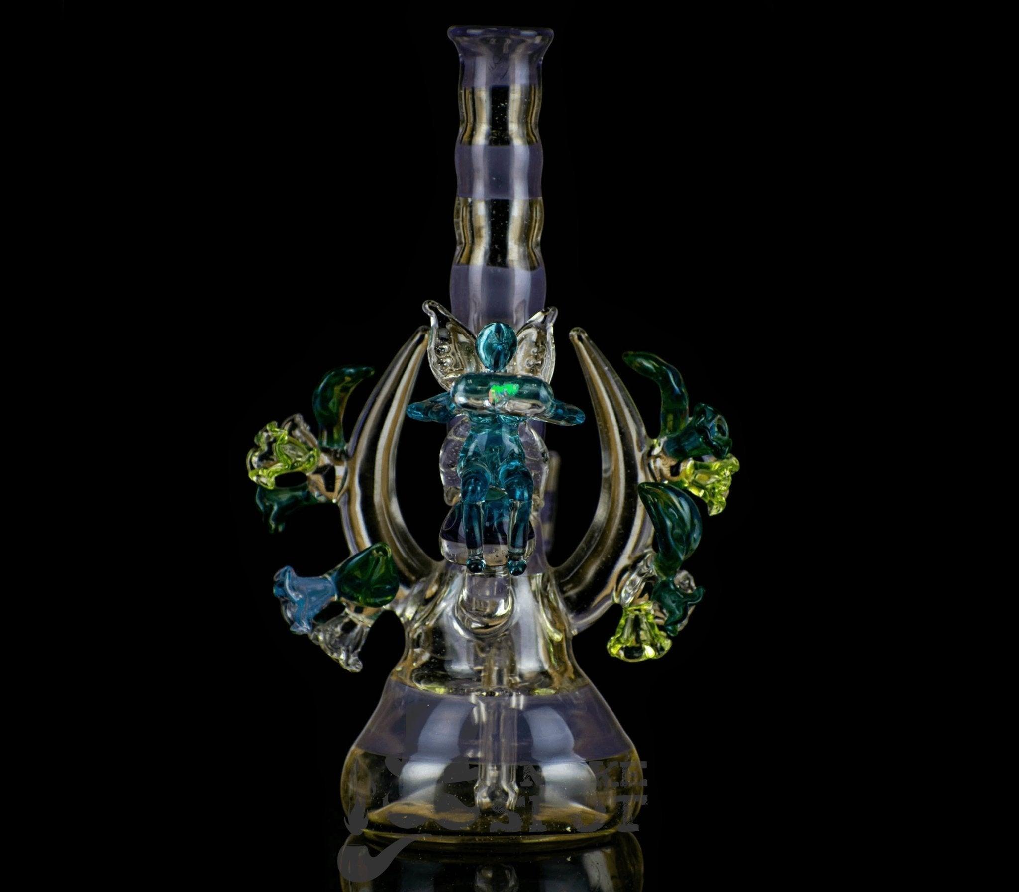 Hd purple with lady butterfly Heather's work - Smoke Spot Smoke Shop