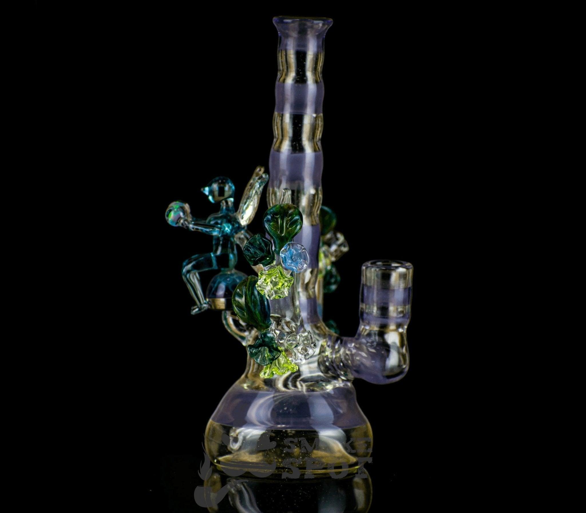 Hd purple with lady butterfly Heather's work - Smoke Spot Smoke Shop