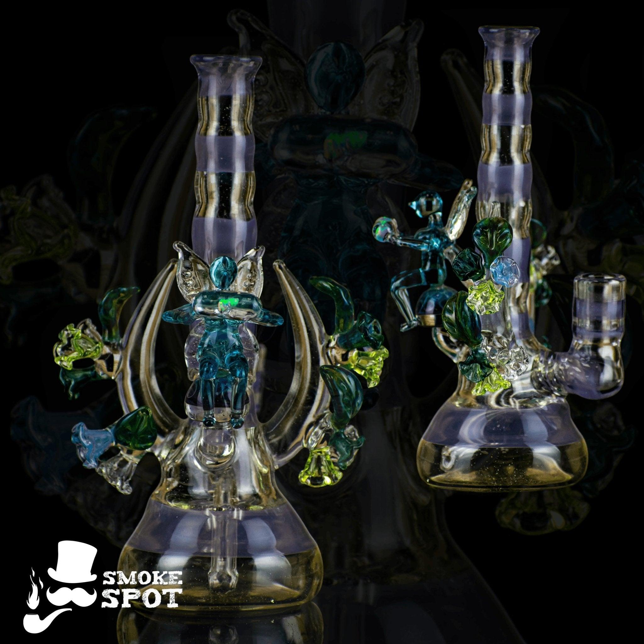 Hd purple with lady butterfly Heather's work - Smoke Spot Smoke Shop