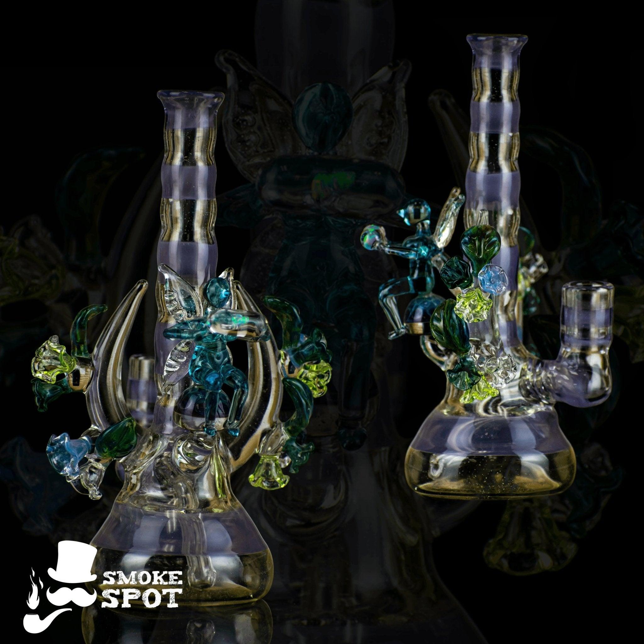 Hd purple with lady butterfly Heather's work - Smoke Spot Smoke Shop