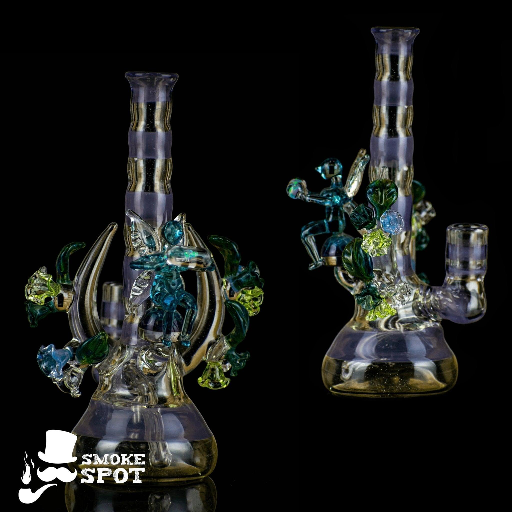 Hd purple with lady butterfly Heather's work - Smoke Spot Smoke Shop