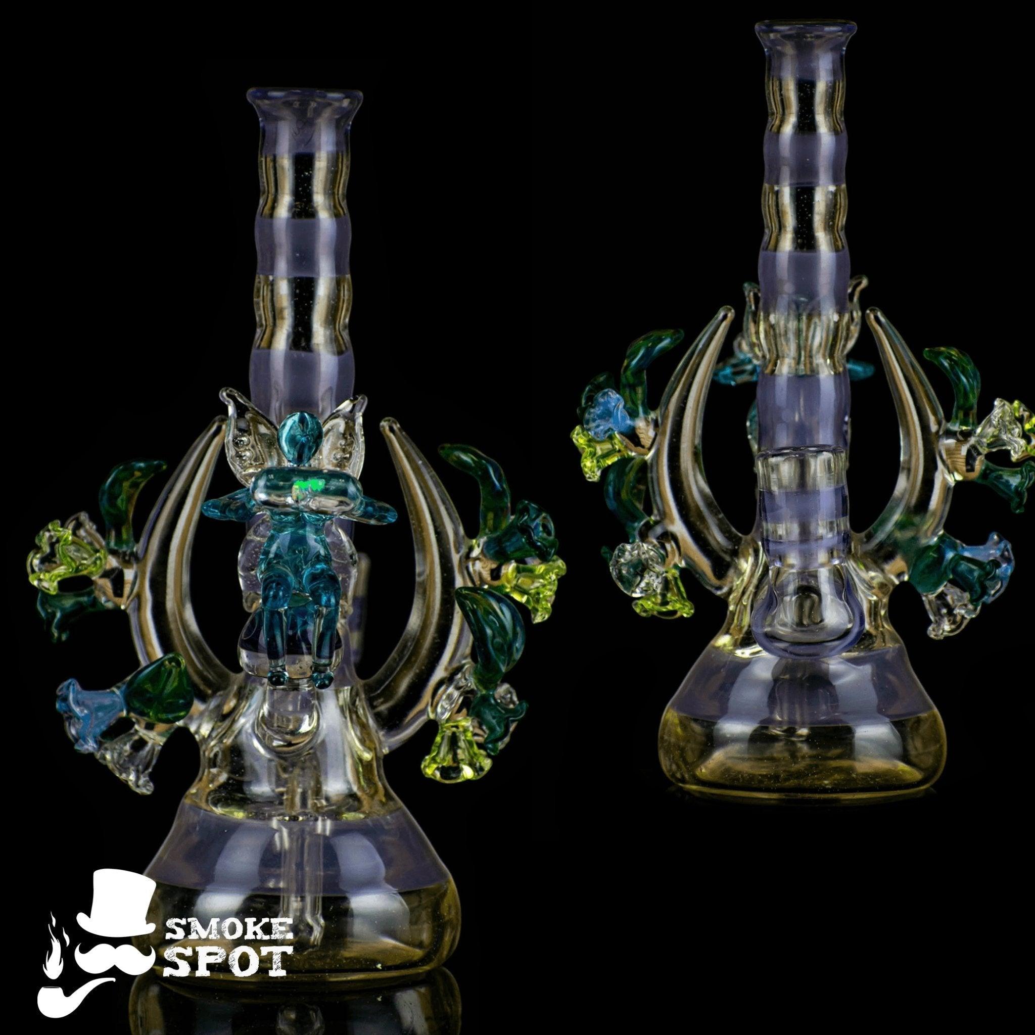 Hd purple with lady butterfly Heather's work - Smoke Spot Smoke Shop