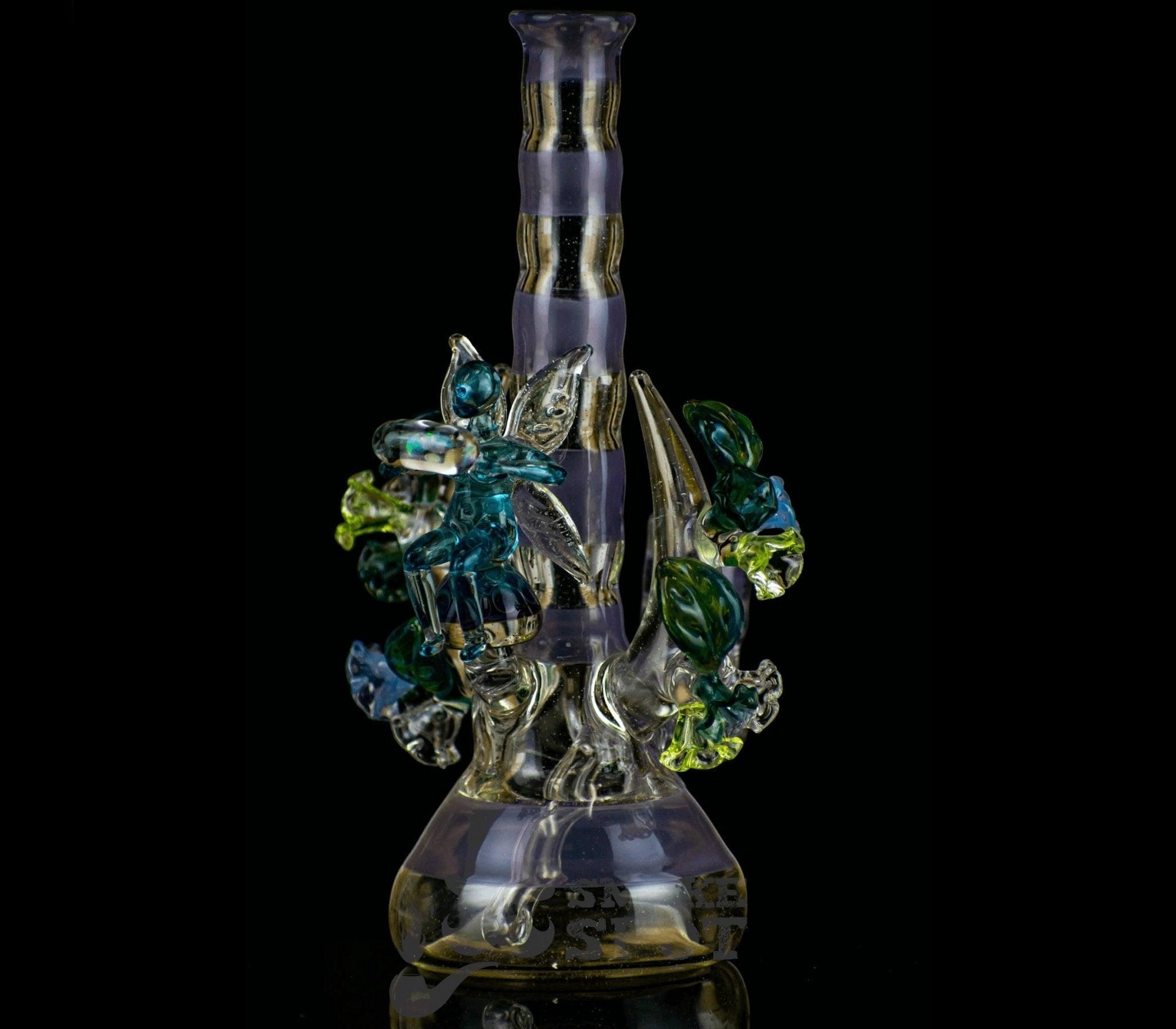 Hd purple with lady butterfly Heather's work - Smoke Spot Smoke Shop