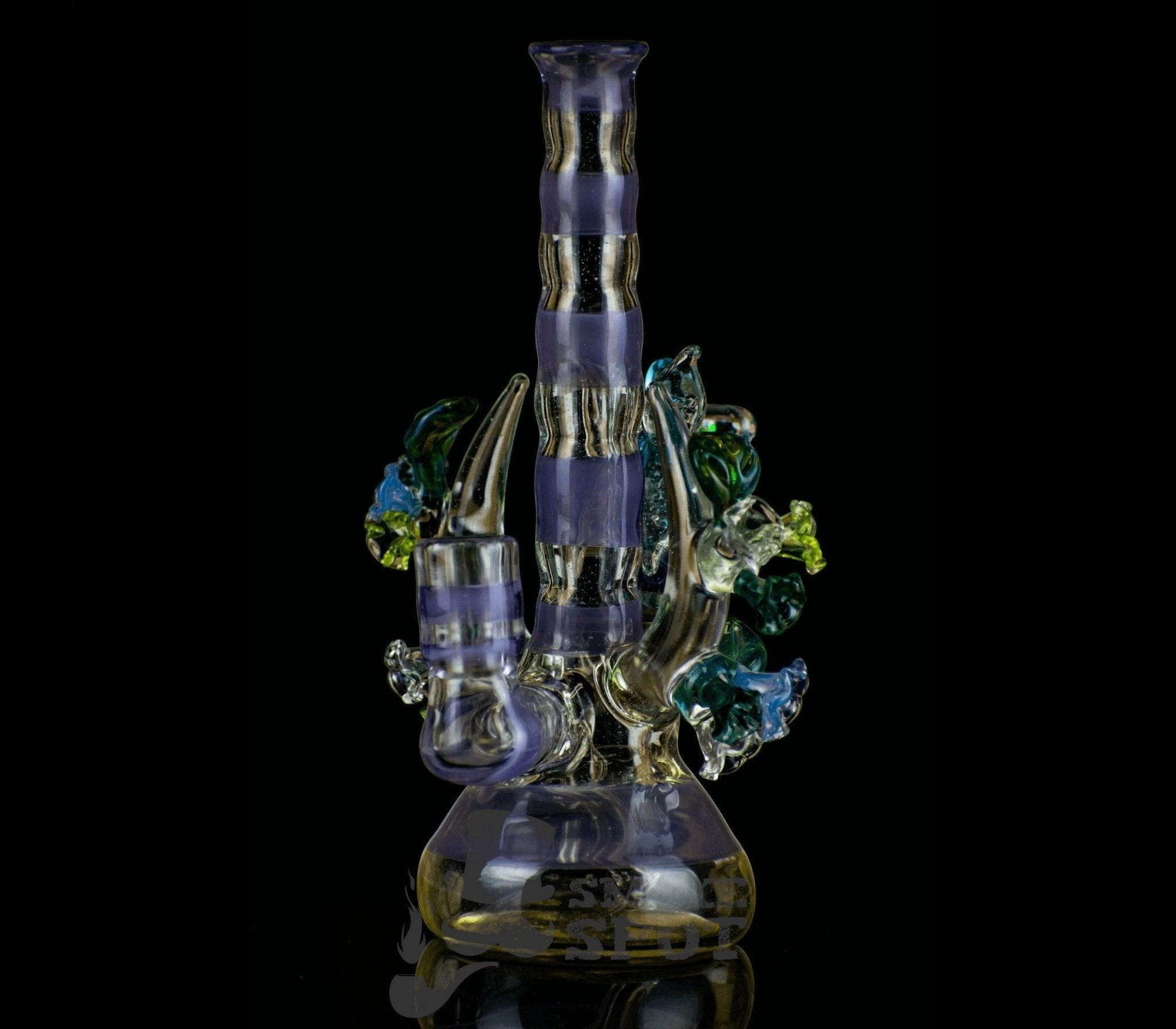 Hd purple with lady butterfly Heather's work - Smoke Spot Smoke Shop