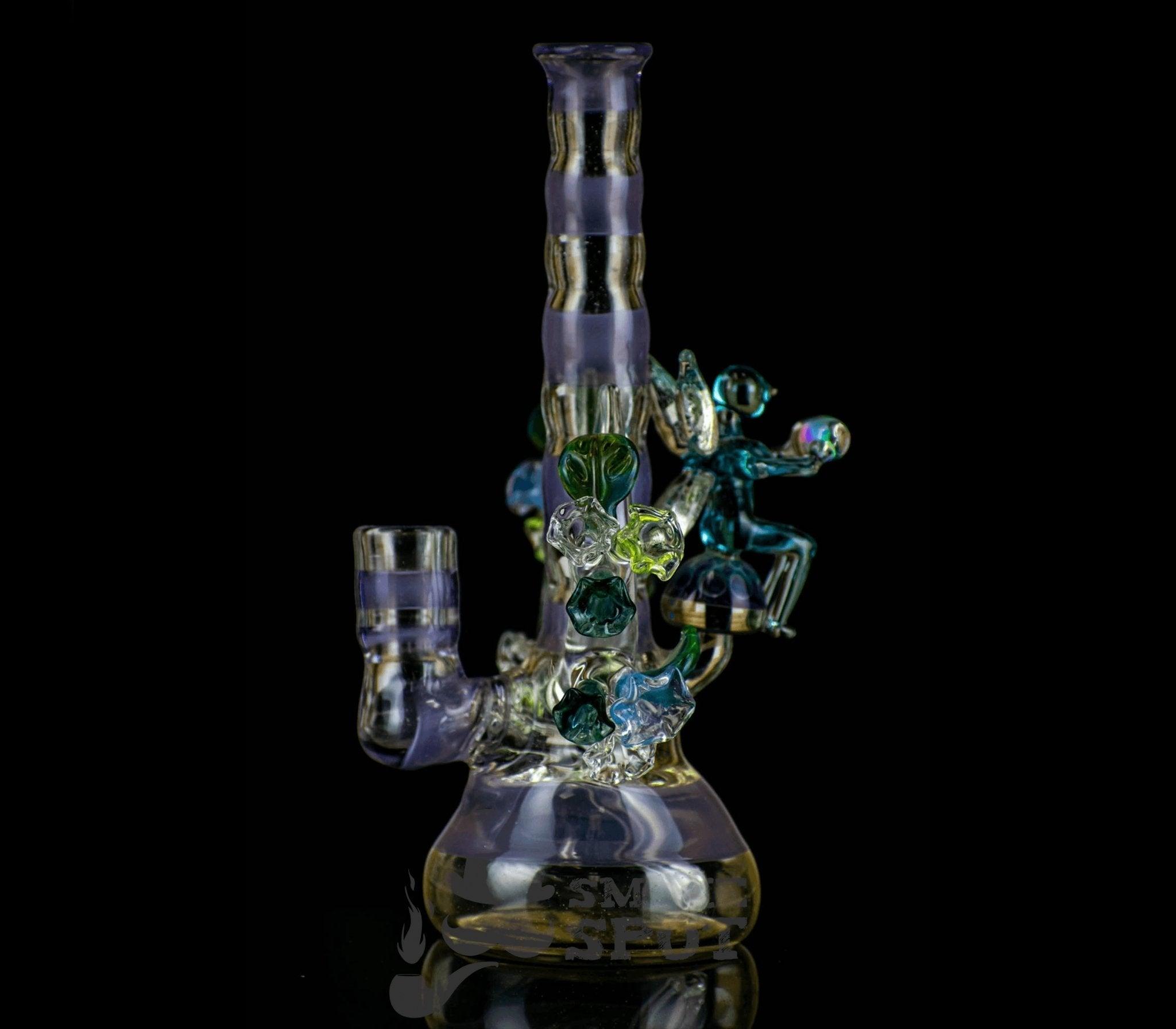 Hd purple with lady butterfly Heather's work - Smoke Spot Smoke Shop