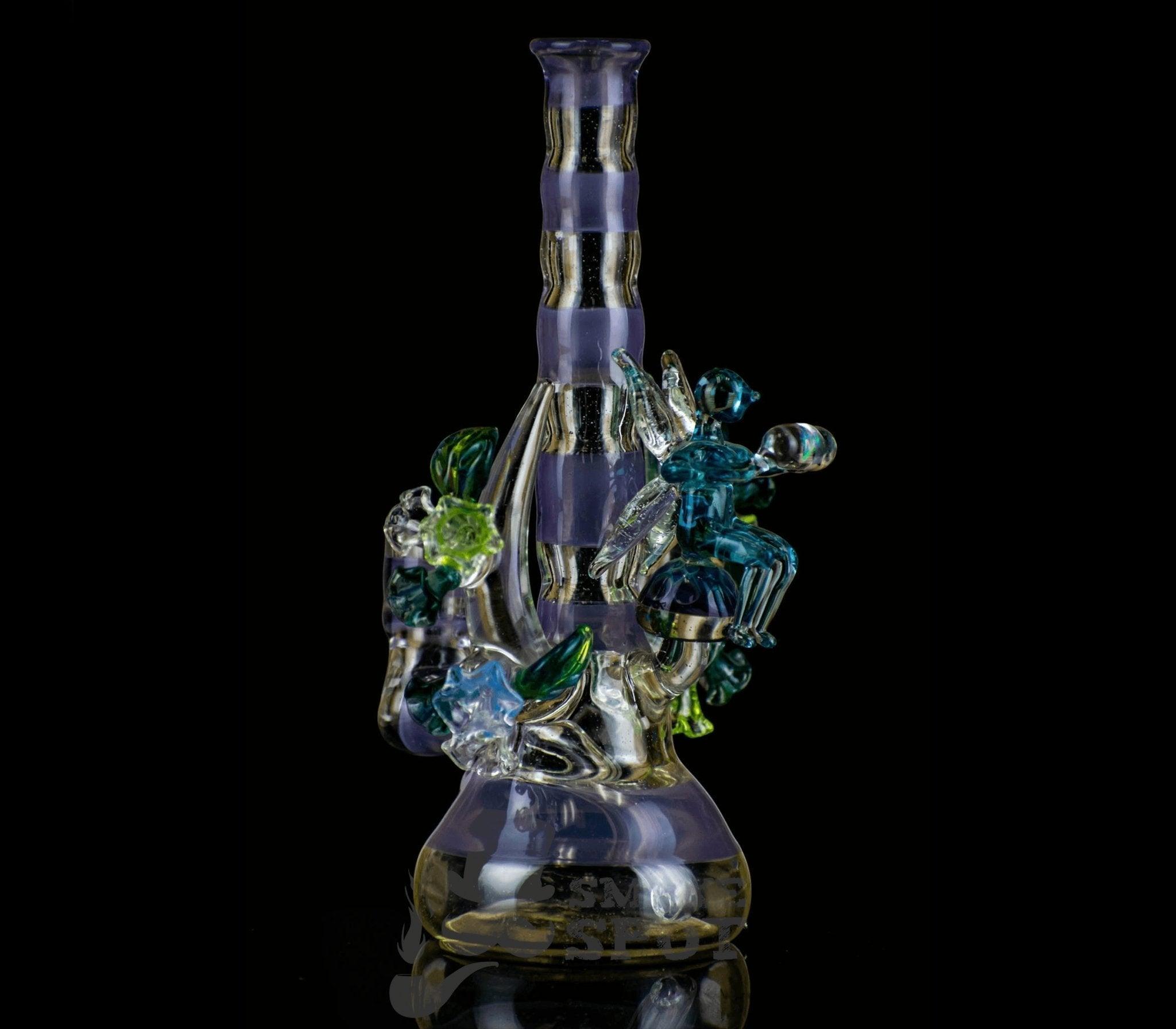 Hd purple with lady butterfly Heather's work - Smoke Spot Smoke Shop