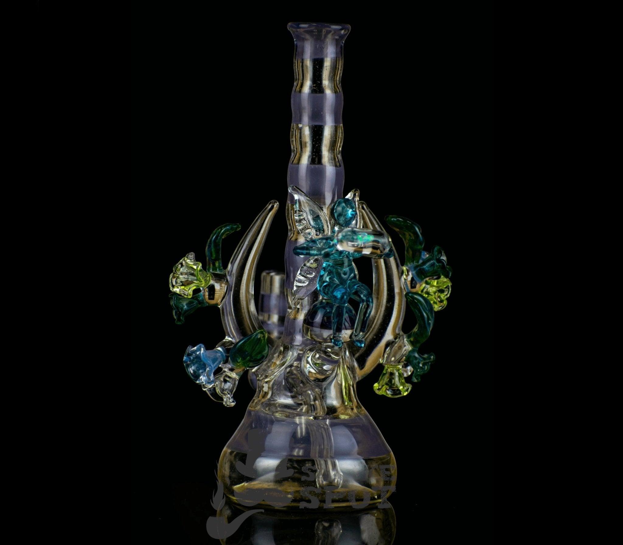 Hd purple with lady butterfly Heather's work - Smoke Spot Smoke Shop